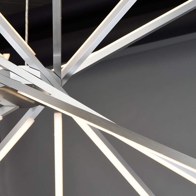 Image 6 Aluminux Aster 44 1/2"W Satin Aluminum 8-Light LED Pendant more views