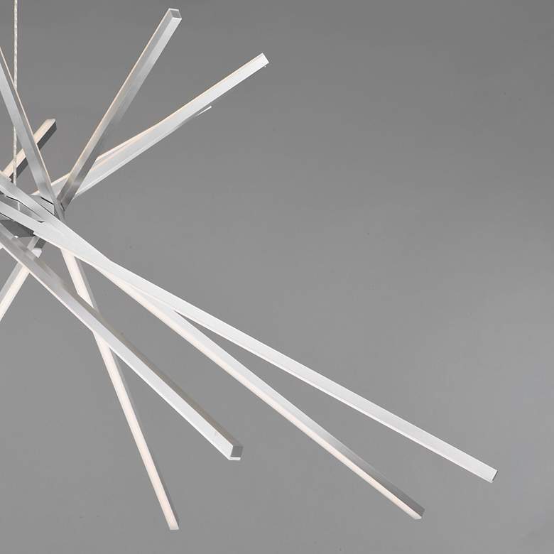 Image 7 Aluminux Aster 44 1/2"W Satin Aluminum 8-Light LED Pendant more views