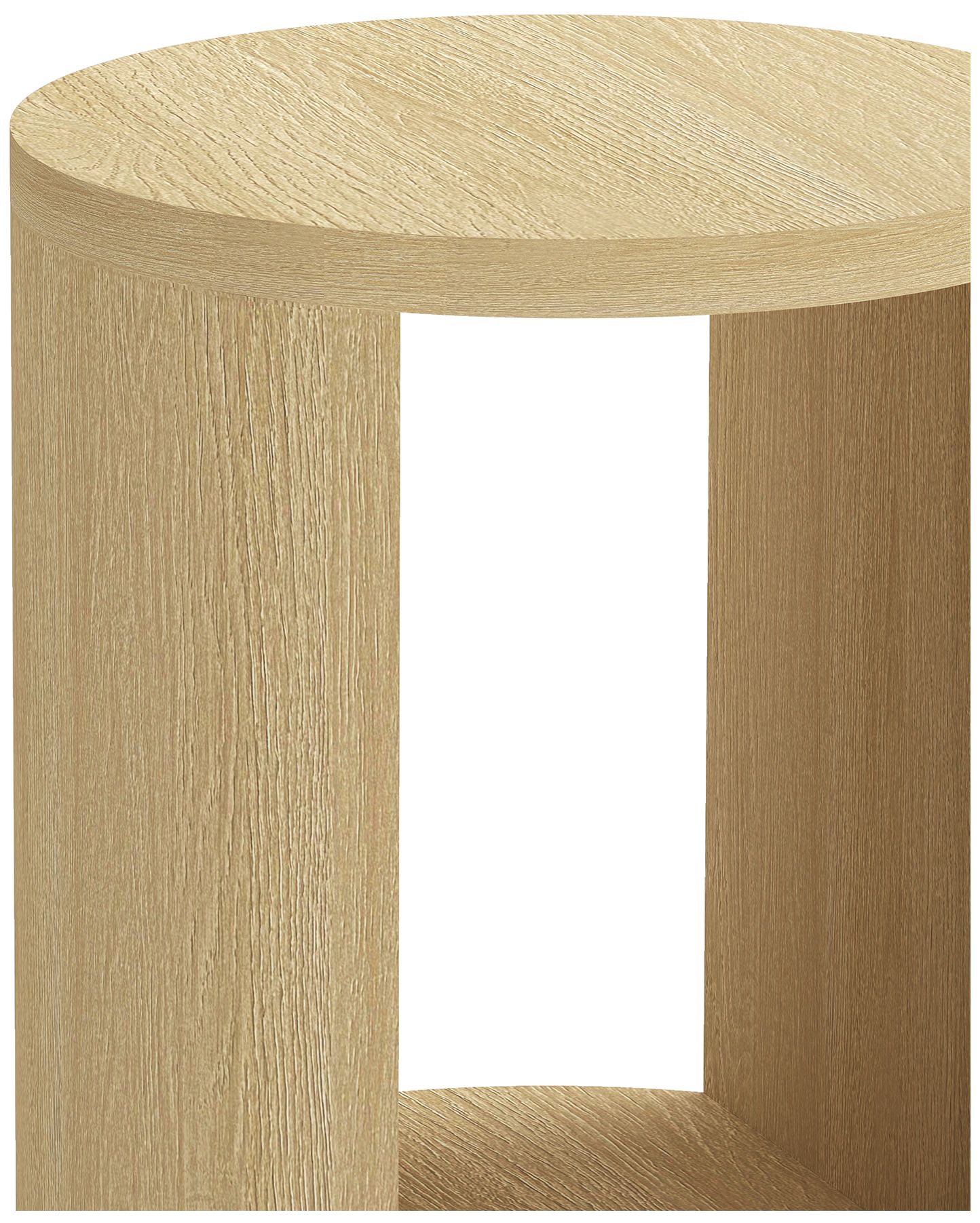 Image 6 Alure Contemporary 20"  End Table in Natural Oak more views
