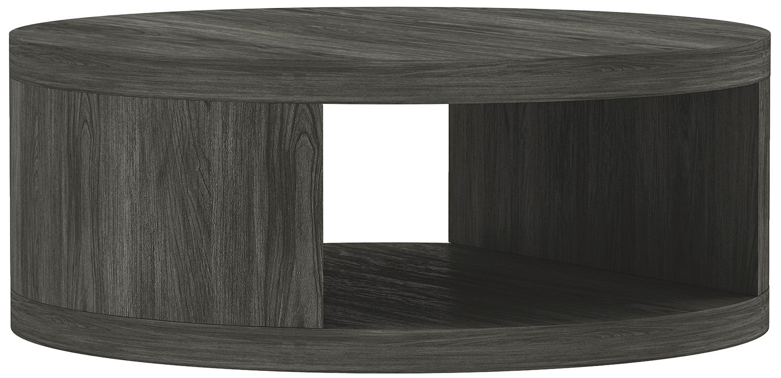 Image 7 Alure Contemporary 36" Round Coffee Table in Charcoal more views