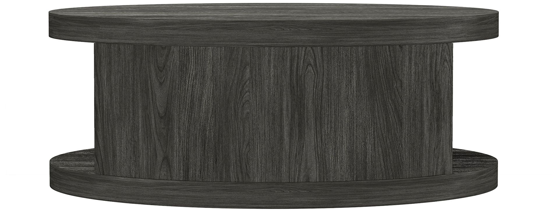 Alure Contemporary 36" Round Coffee Table in Charcoal