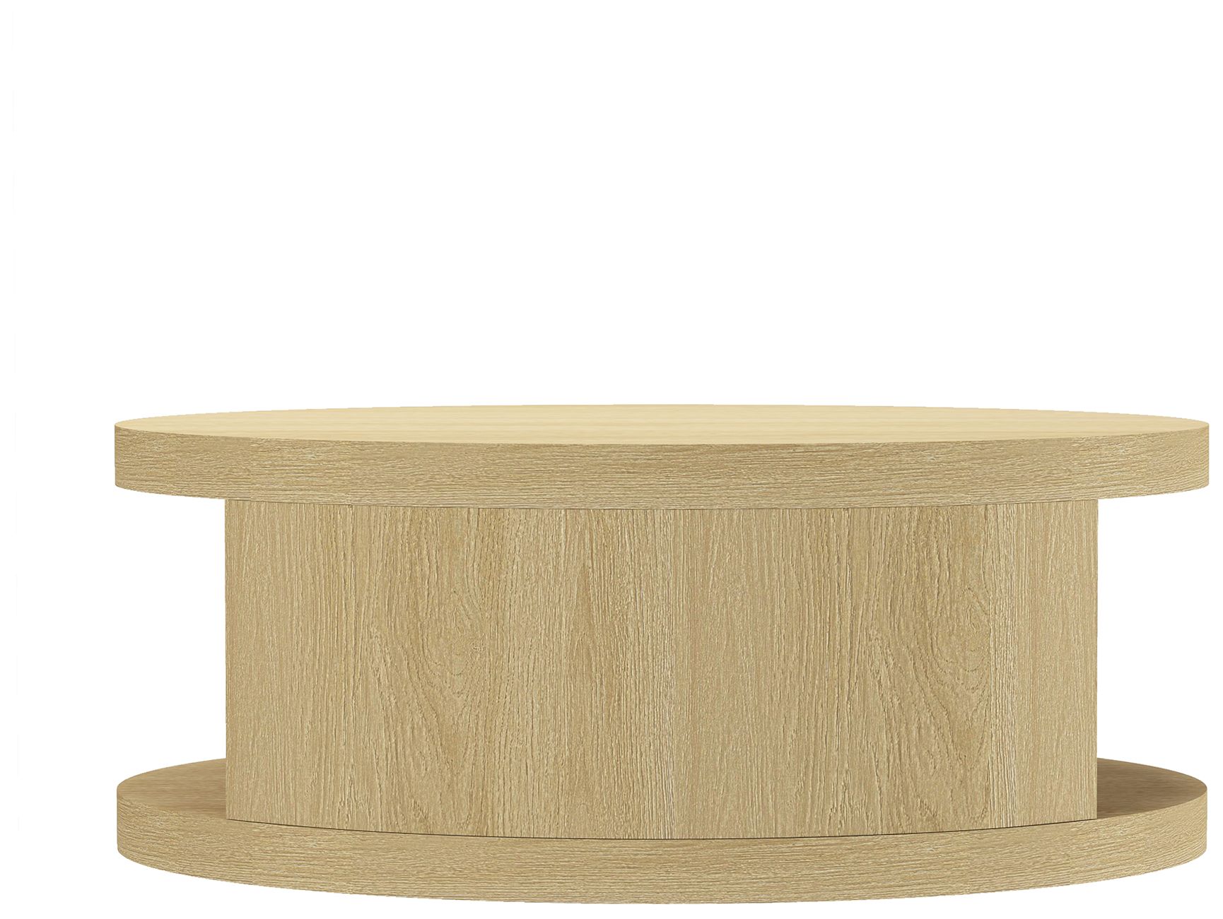 Alure Contemporary 36" Round Coffee Table in Natural Oak