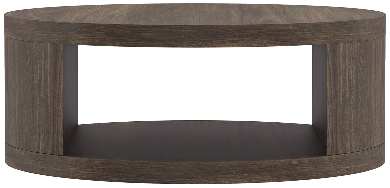 Image 3 Alure Contemporary 36" Round Coffee Table in Walnut more views