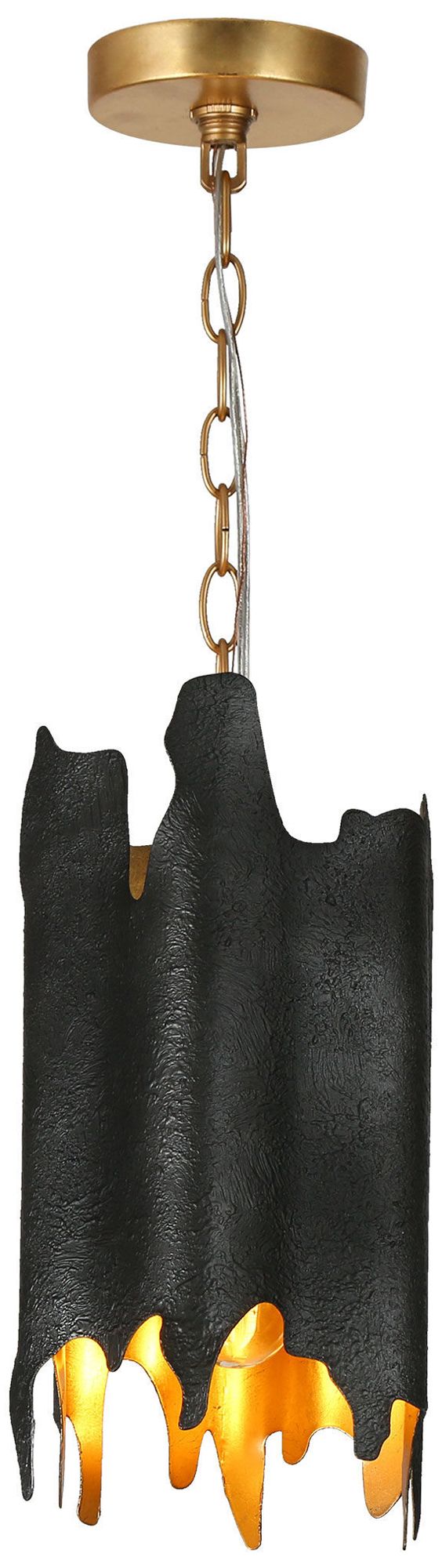 Alutal 1-Light Black Gold Pendant Light - Made to Order