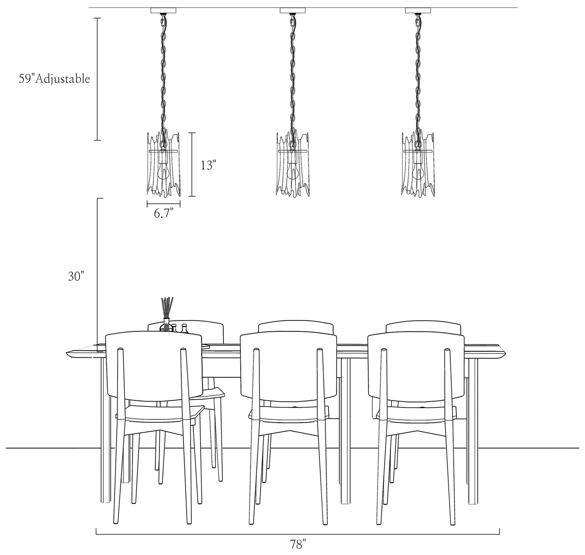 Alutal 1-Light Black Gold Pendant Light - Made to Order
