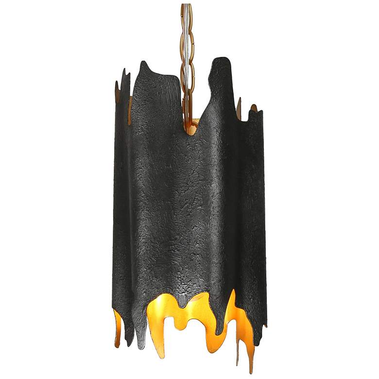 Image 1 Alutal 1-Light Black Gold Pendant Light