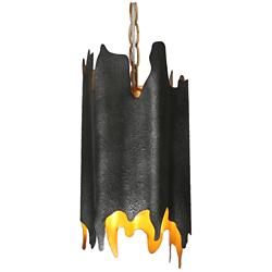Alutal 1-Light Black Gold Pendant Light