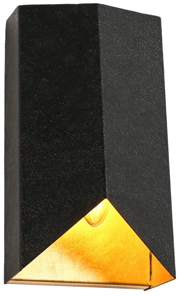 Alutal 1-Light Black Gold Wall Sconces - Made to Order