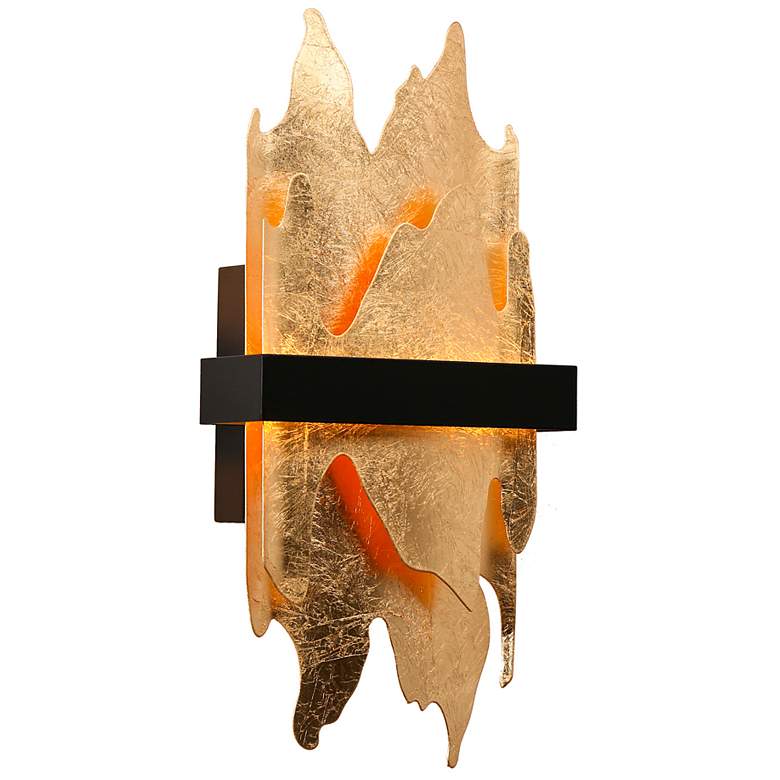 Image 1 Alutal 1-Light Gold Black LED Wall Sconces