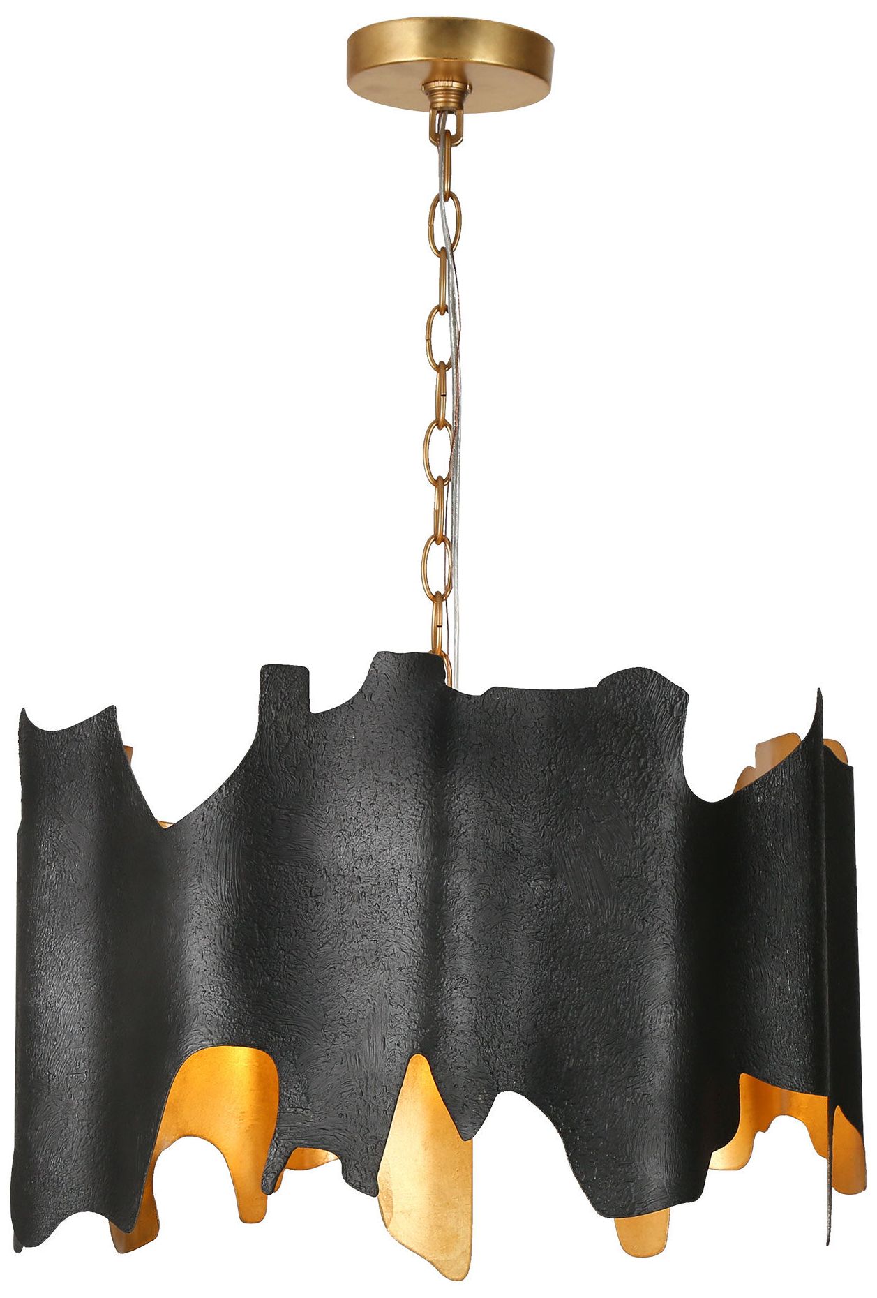 Alutal 4-Light Black Gold Chandelier - Made to Order