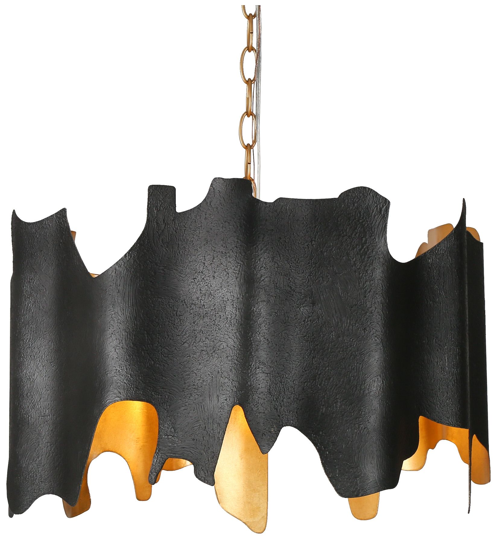 Alutal 4-Light Black Gold Chandelier - Made to Order