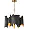 Alutal 4-Light Black Gold Chandelier