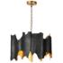 Alutal 4-Light Black Gold Chandelier
