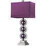 Alva Purple Black Nickel Sphere Table Lamp