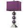 Alva Purple Black Nickel Sphere Table Lamp