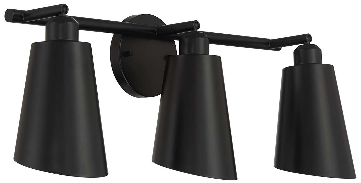 Image 5 Alvar 3-Light Matte Black Vanity Light more views
