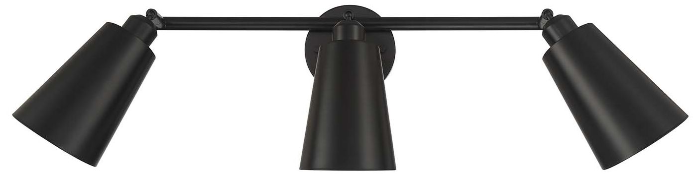 Image 6 Alvar 3-Light Matte Black Vanity Light more views