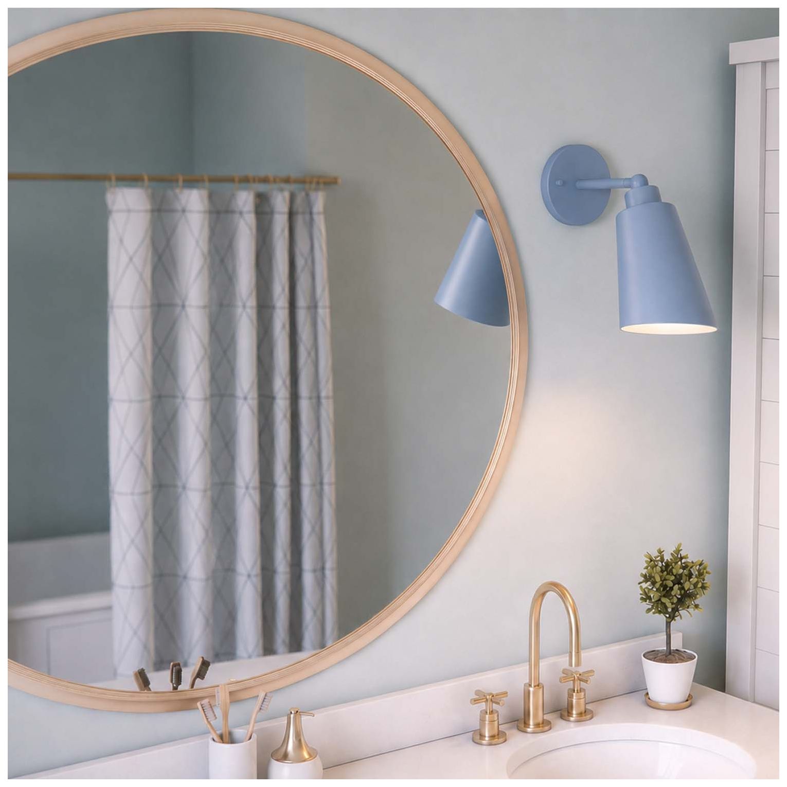 Image 7 Alvar Harbor Blue Wall Sconce more views