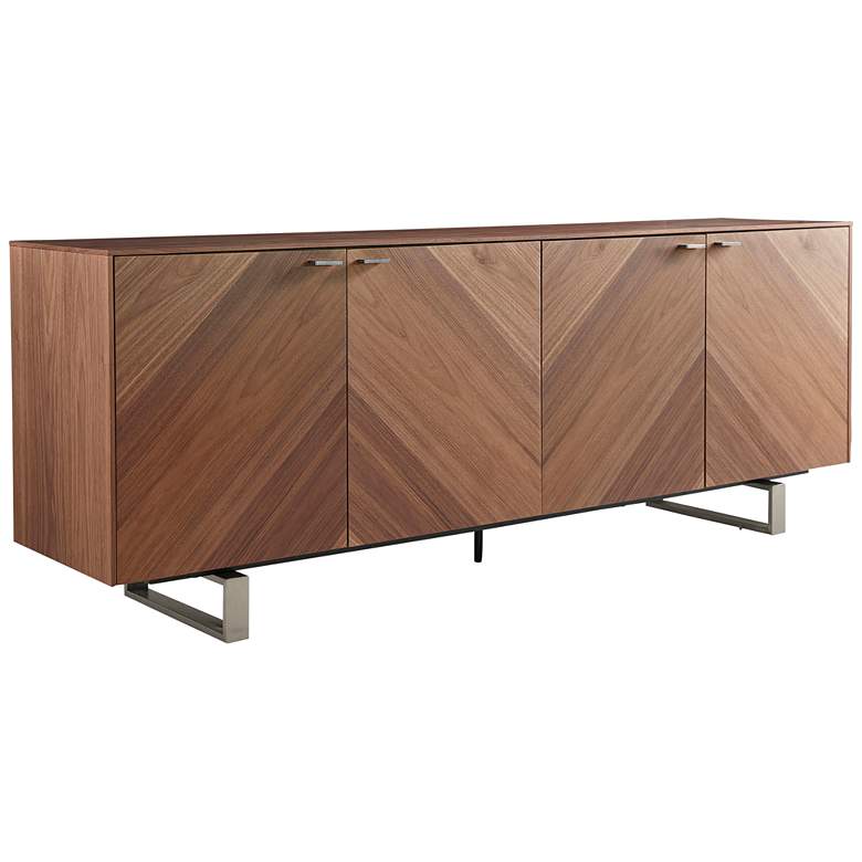 Image 3 Alvarado 78 3/4 inch Wide American Walnut Wood 4-Door Sideboard