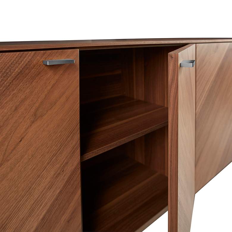 Image 4 Alvarado 78 3/4" Wide American Walnut Wood 4-Door Sideboard more views