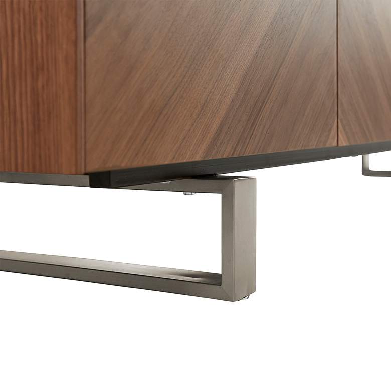 Image 5 Alvarado 78 3/4" Wide American Walnut Wood 4-Door Sideboard more views