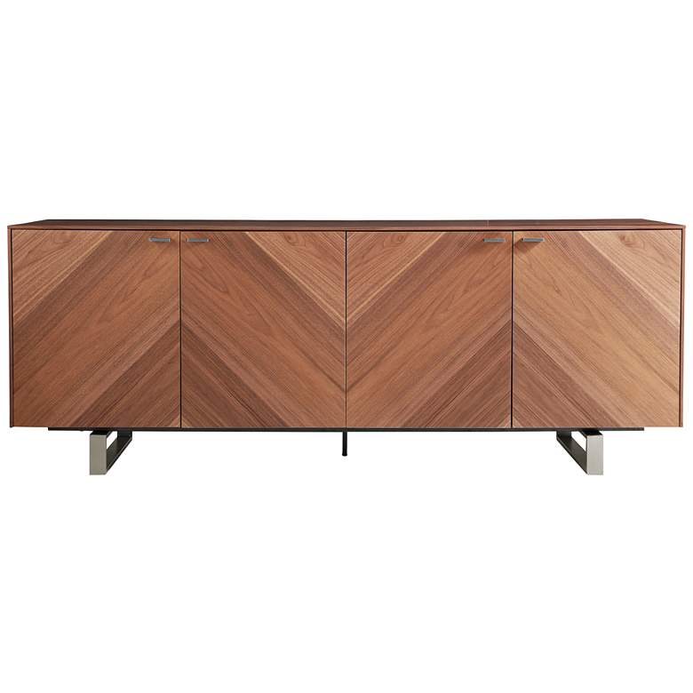 Image 6 Alvarado 78 3/4 inch Wide American Walnut Wood 4-Door Sideboard more views