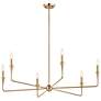 2_Alvaro 40 1/4" Wide Brushed Natural Brass 6-Light Chandelier