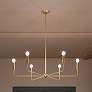 1_Alvaro 40 1/4" Wide Brushed Natural Brass 6-Light Chandelier