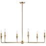3_Alvaro 40 1/4" Wide Brushed Natural Brass 6-Light Chandelier more views