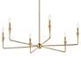 4_Alvaro 40 1/4" Wide Brushed Natural Brass 6-Light Chandelier more views