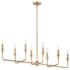 Alvaro 45 1/2"W Champagne Bronze 3-Light Linear Chandelier