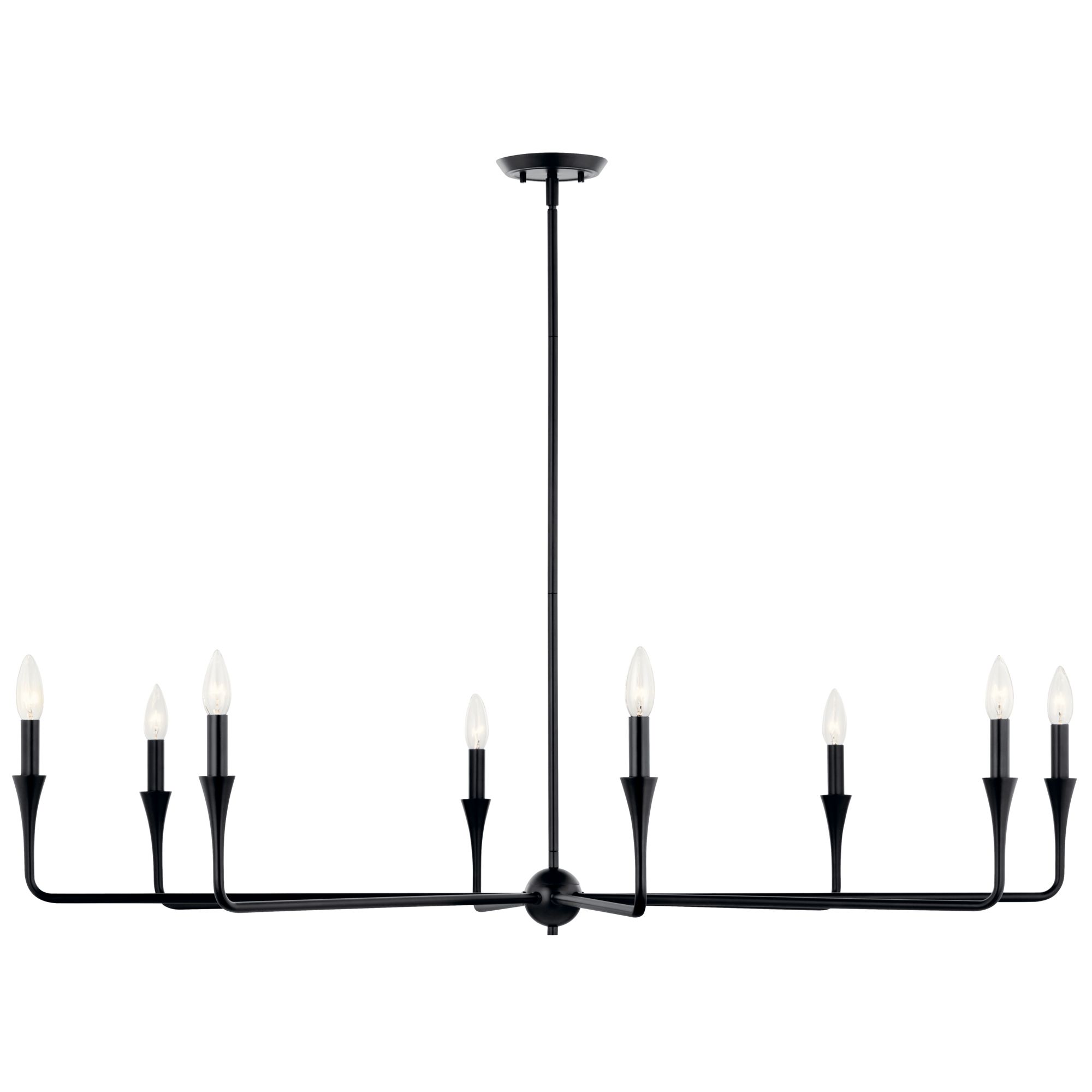 Image 3 Alvaro 50 Inch 8 Light Chandelier in Black more views