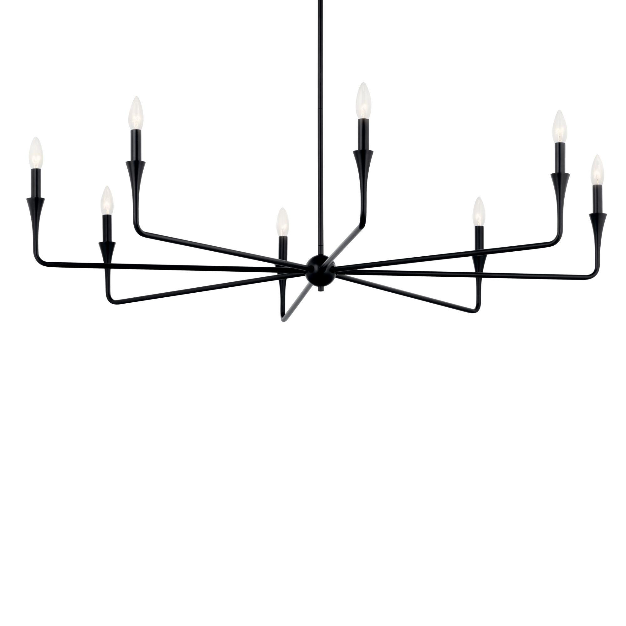 Image 4 Alvaro 50 Inch 8 Light Chandelier in Black more views