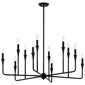 Image2 of Alvaro Black Chandelier 12Lt