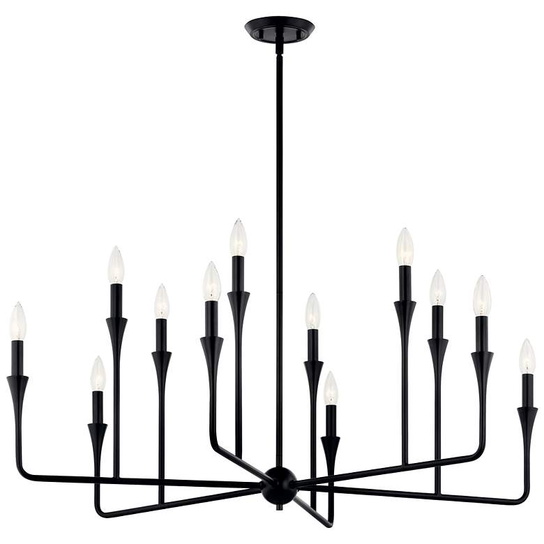 Image 2 Alvaro Black Chandelier 12Lt