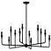 Alvaro Black Chandelier 12Lt