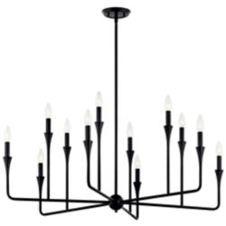 Alvaro Black Chandelier 12Lt