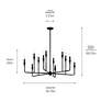 6_Alvaro Black Chandelier 12Lt more views