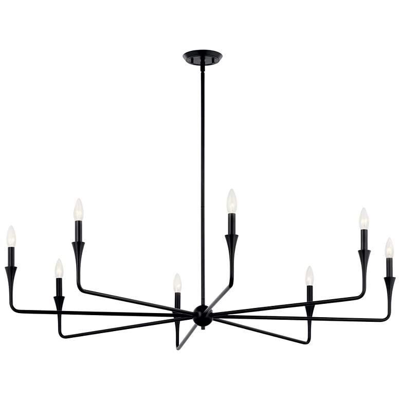 Image 2 Alvaro Black Chandelier 8Lt