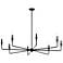 Alvaro Black Chandelier 8Lt