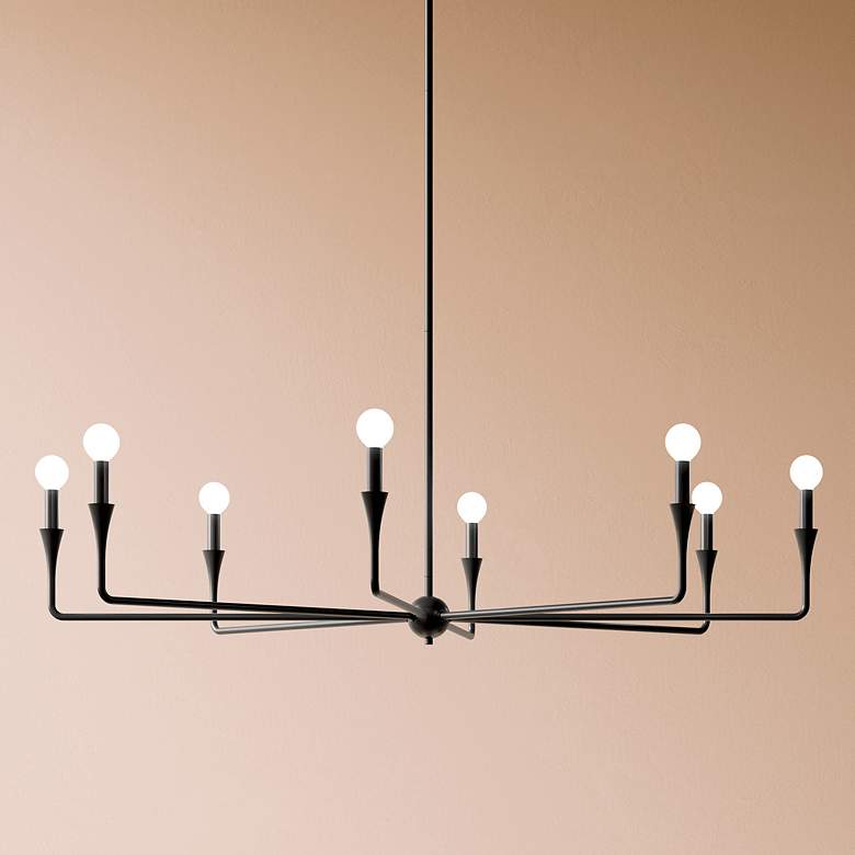 Image 1 Alvaro Black Chandelier 8Lt