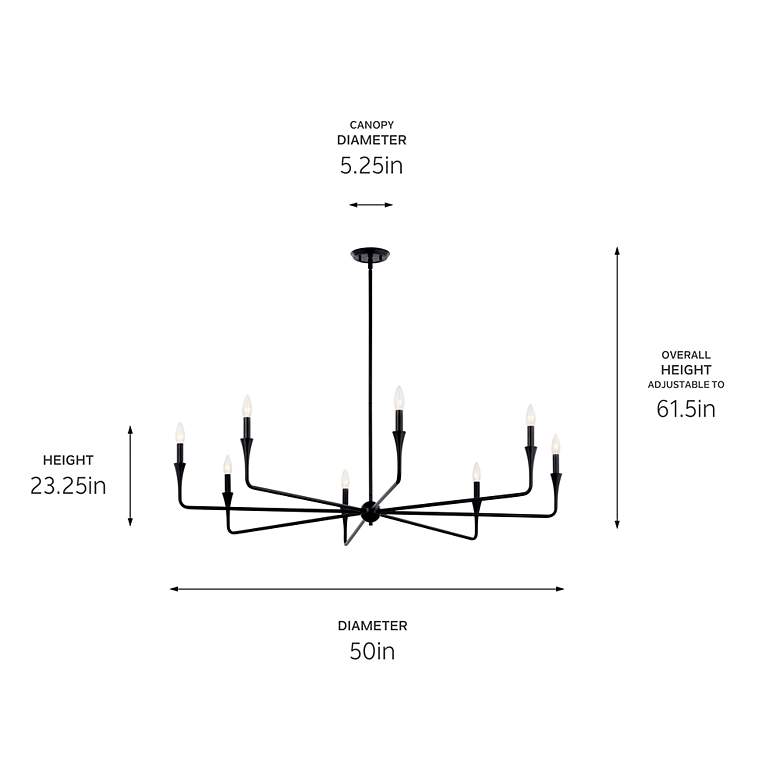 Image 6 Alvaro Black Chandelier 8Lt more views