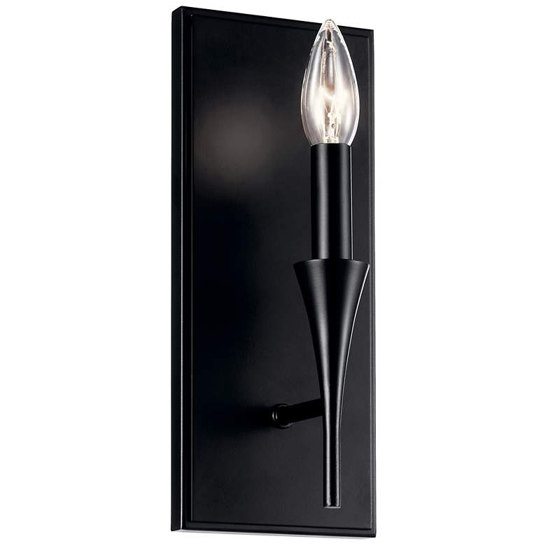 Image 1 Alvaro Black Wall Sconce 1Lt