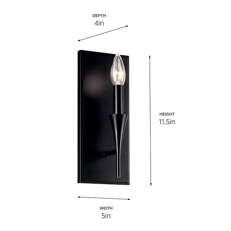 Image 5 Alvaro Black Wall Sconce 1Lt more views