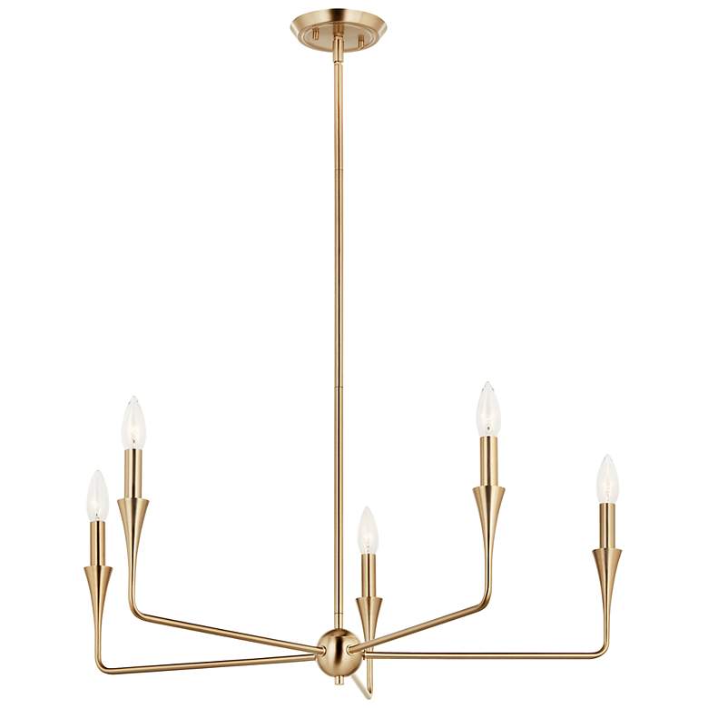 Image 2 Alvaro Champagne Bronze Chandelier 5Lt