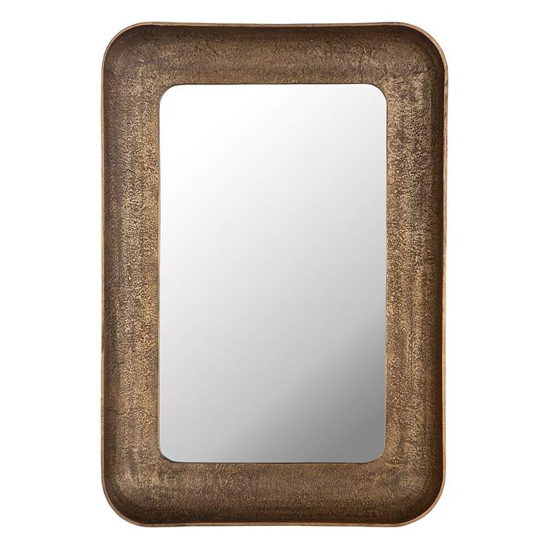 Image 2 Alvaro Plated Antique Brass 29 1/2" x 42 1/2" Wall Mirror