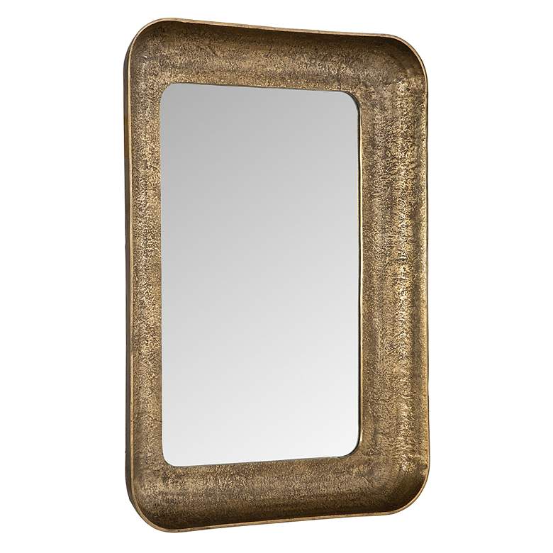 Image 4 Alvaro Plated Antique Brass 29 1/2" x 42 1/2" Wall Mirror more views