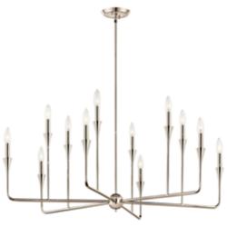 Alvaro Polished Nickel Chandelier 12Lt