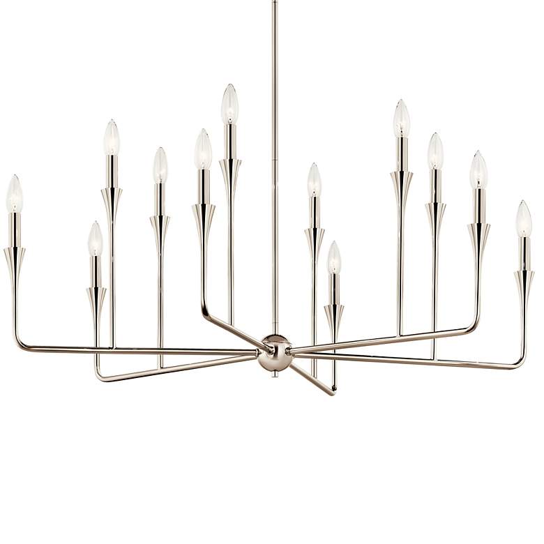 Image 4 Alvaro Polished Nickel Chandelier 12Lt more views