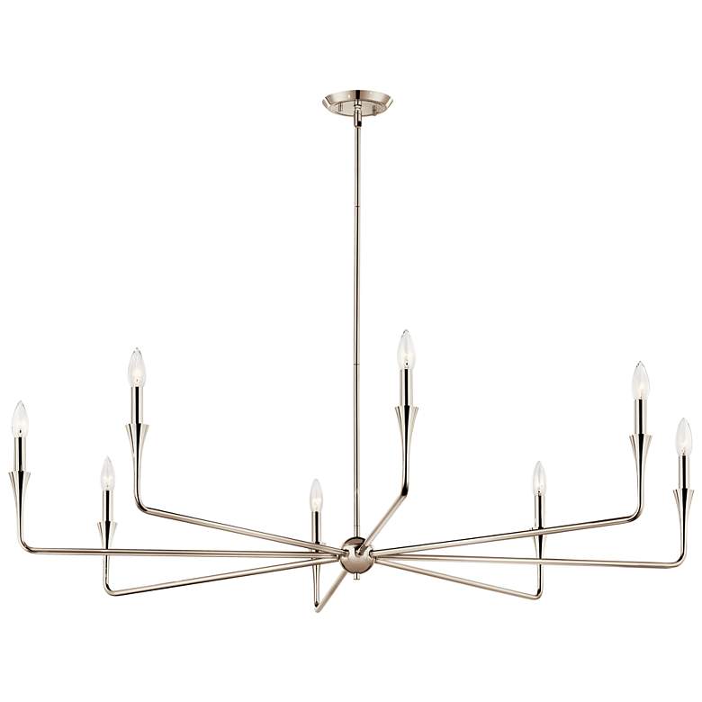 Image 2 Alvaro Polished Nickel Chandelier 8Lt